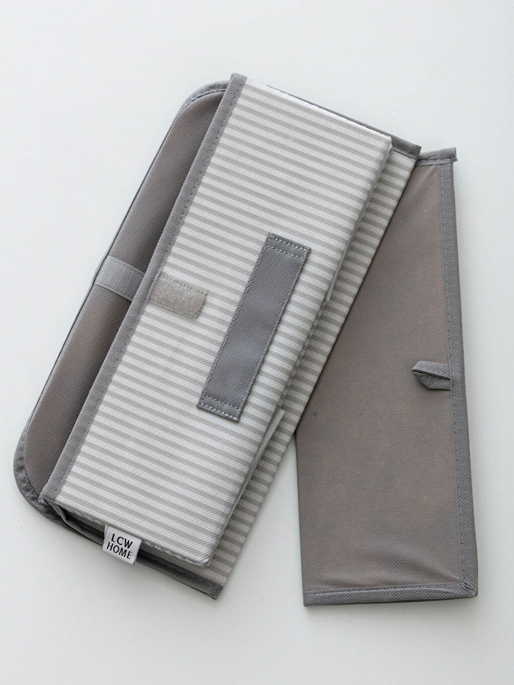 Gri Kapaklı Polyester Organizer Sepet 30x23x11 cm-3