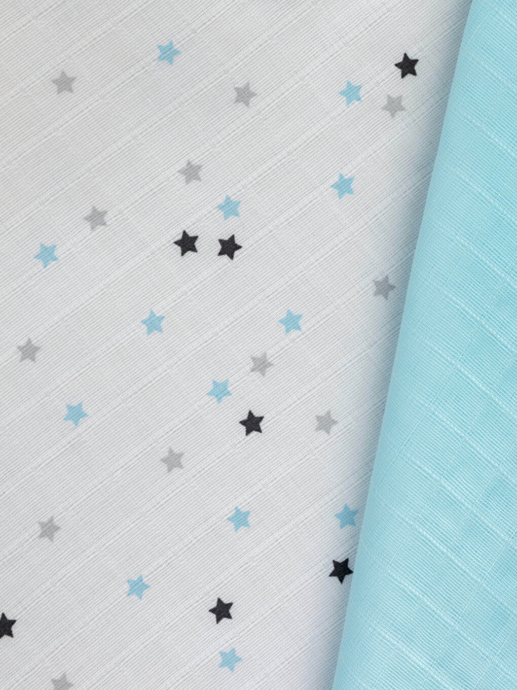 Mavi Erkek Bebek Desenli Müslin Bez 2'li-2