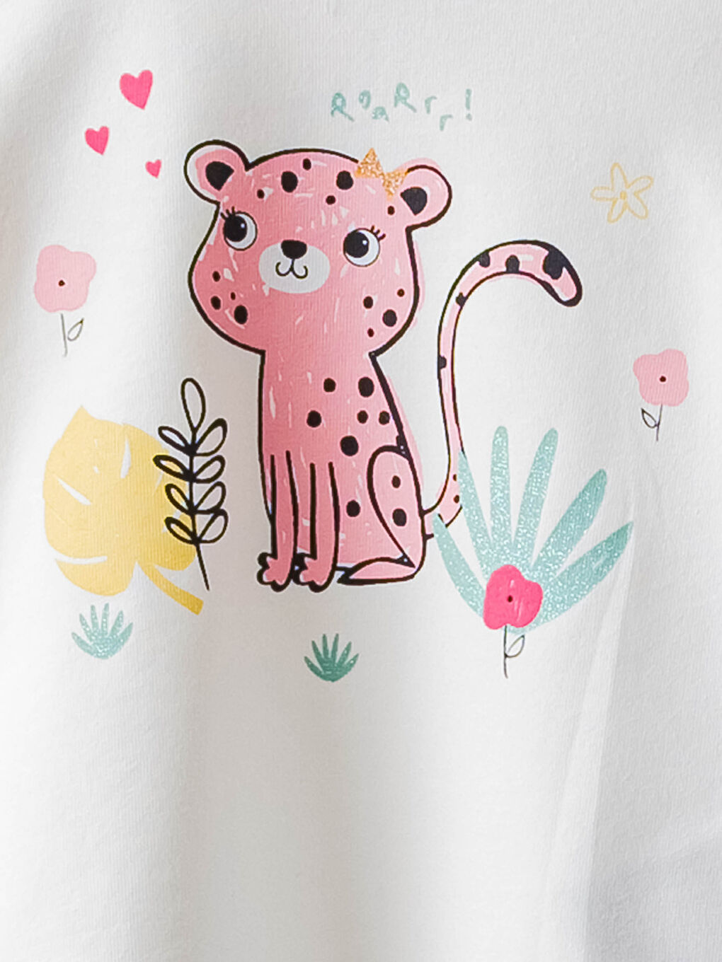 Crew Neck Long Sleeve Printed Cotton Baby Girl T-Shirt 2 Pieces-2