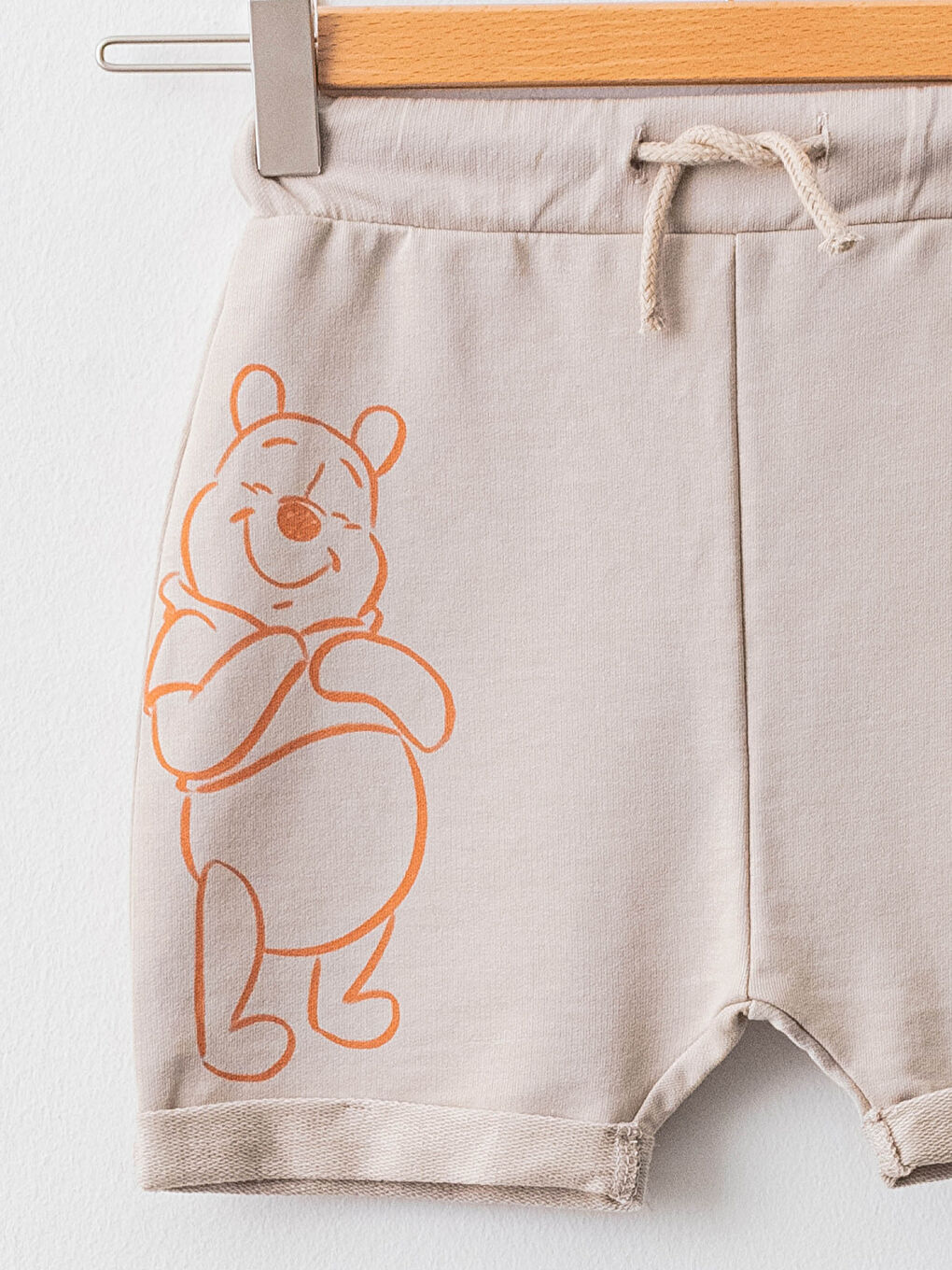 شورت أولاد رضع قطن مطبوع ويني ذا بوه بخصر مطاطي-2