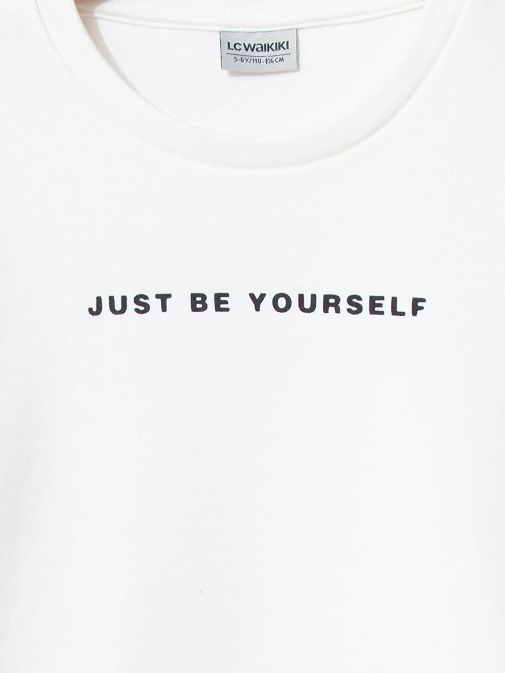 Ekru Bisiklet Yaka Baskılı Uzun Kollu Erkek Çocuk Tişört-2