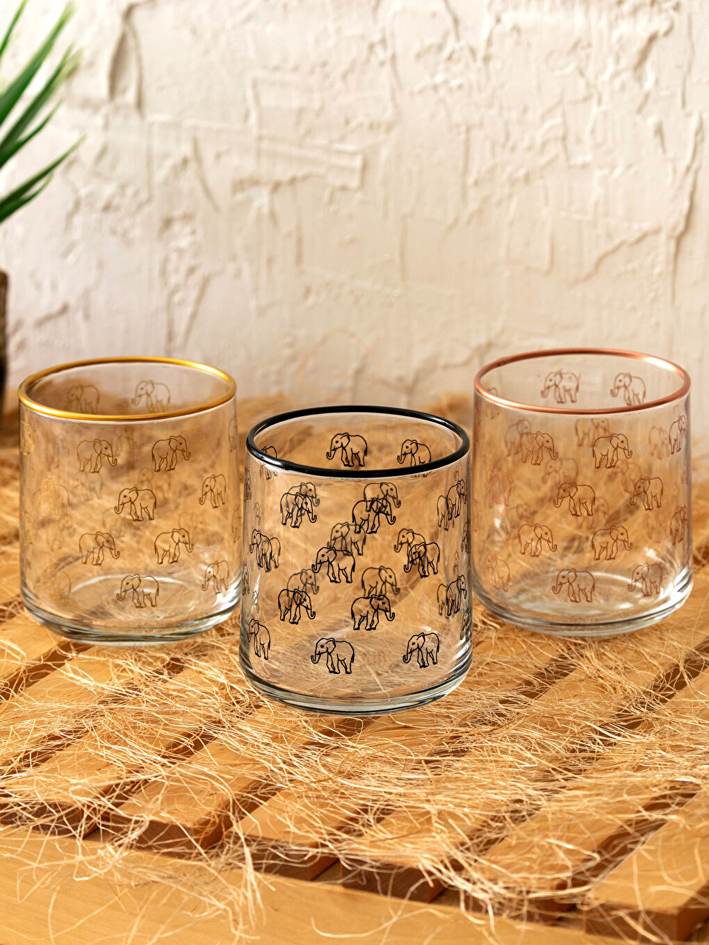 Karışık Baskılı Su Bardağı 3'Lü 260 ml-1