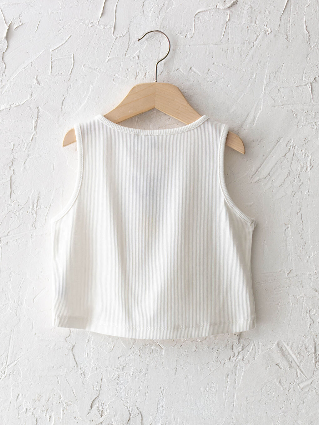 Базовая майка для девочек с круглым вырезом-1