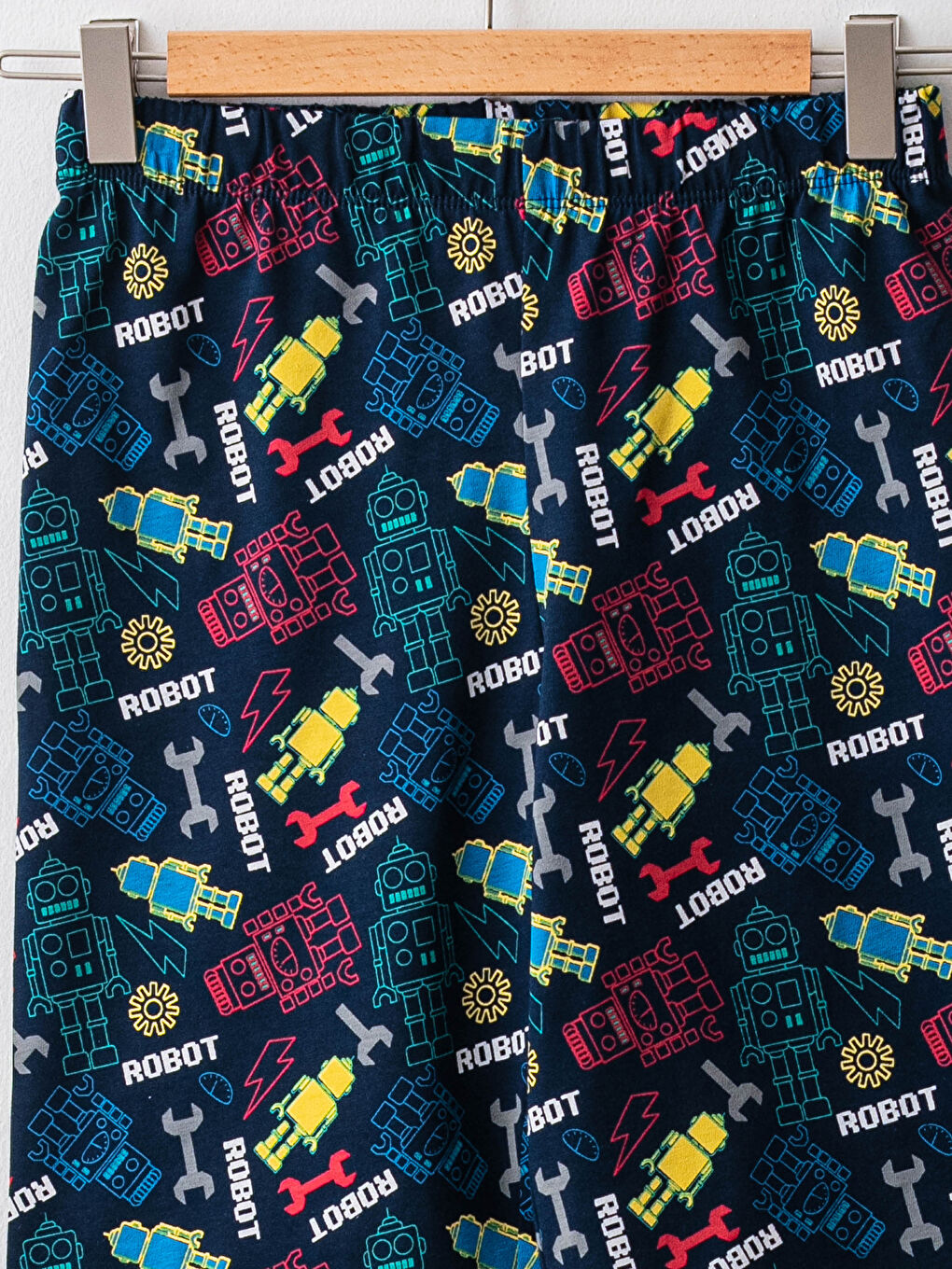 Elastic Waist Printed Cotton Boy Pajamas Shorts 2 Pieces-2