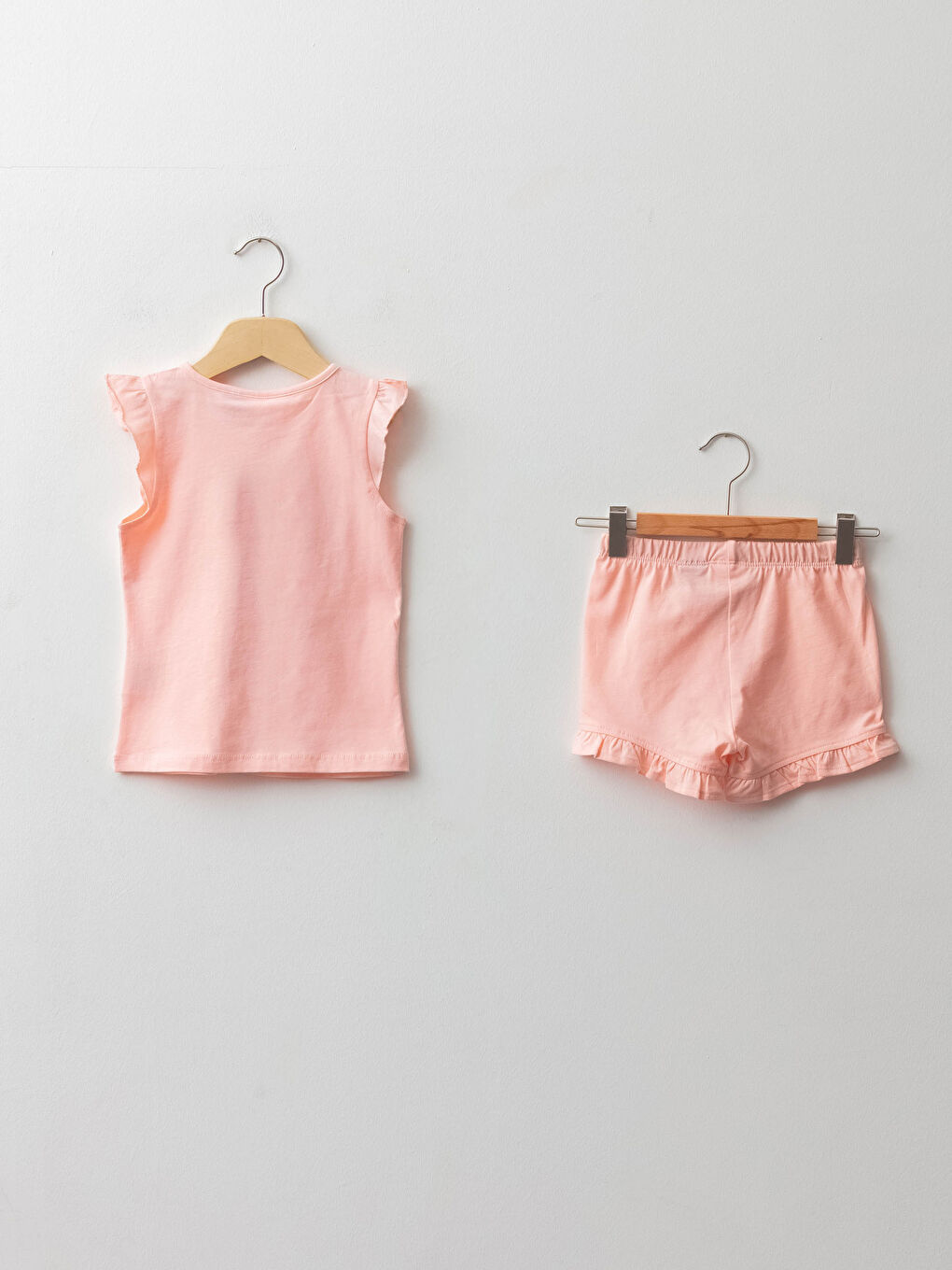 Crew Neck Snoopy Printed Cotton Baby Girl Pajamas Set-1