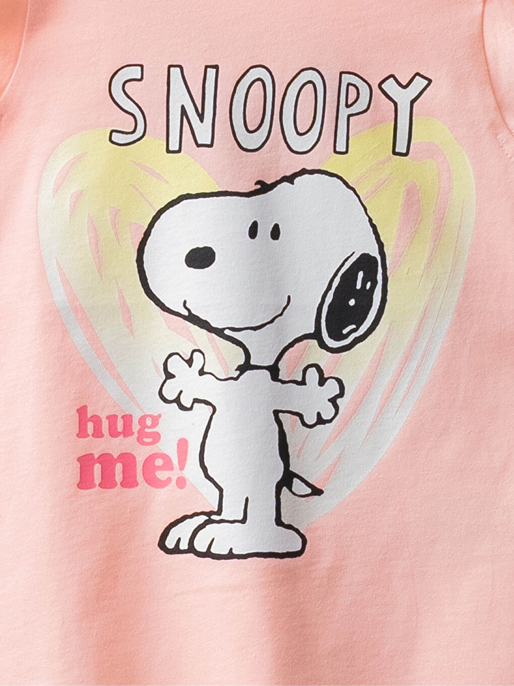 Crew Neck Snoopy Printed Cotton Baby Girl Pajamas Set-2