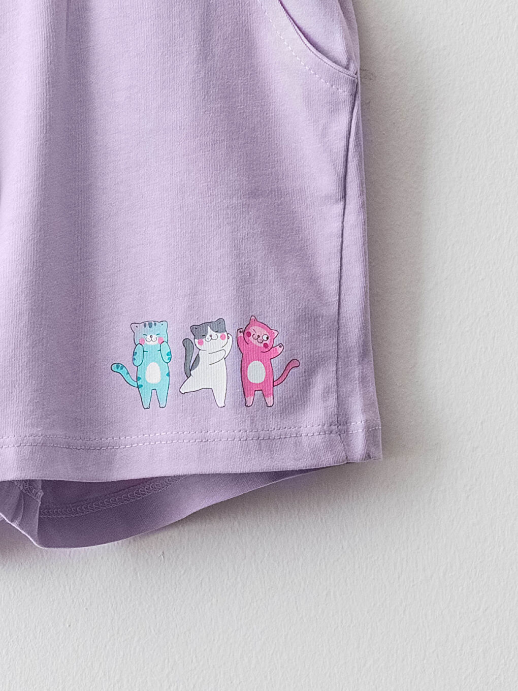 Elasticated Waist Printed Girls' Shorts-2