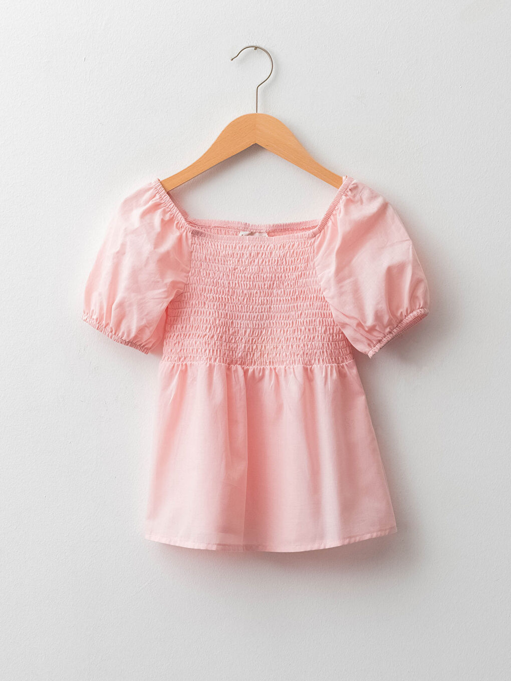 LCW Kids U-Boot-Ausschnitt Basic Kurzarm Popeline Mädchenbluse -S1GP86Z4-FZE