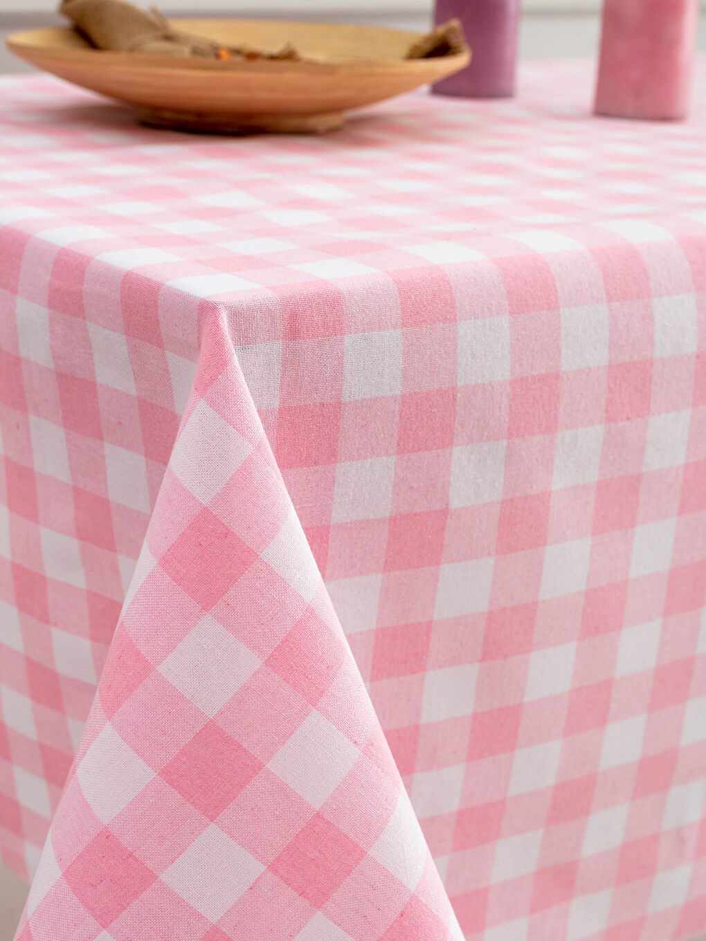 Plaid Patterned Table Cloth 155x155 Cm-1