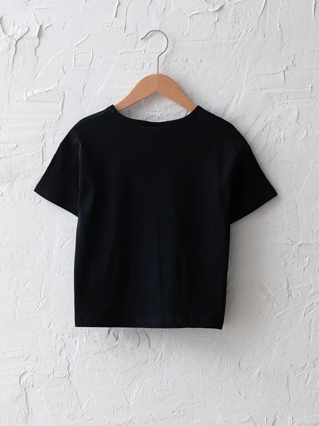 T-shirt I Stampuar, Me Jakë Të Rrumbullakët, Me Temina Dyfaqëshe Dhe Mëngë Të Shkurtra Për Vajza-1