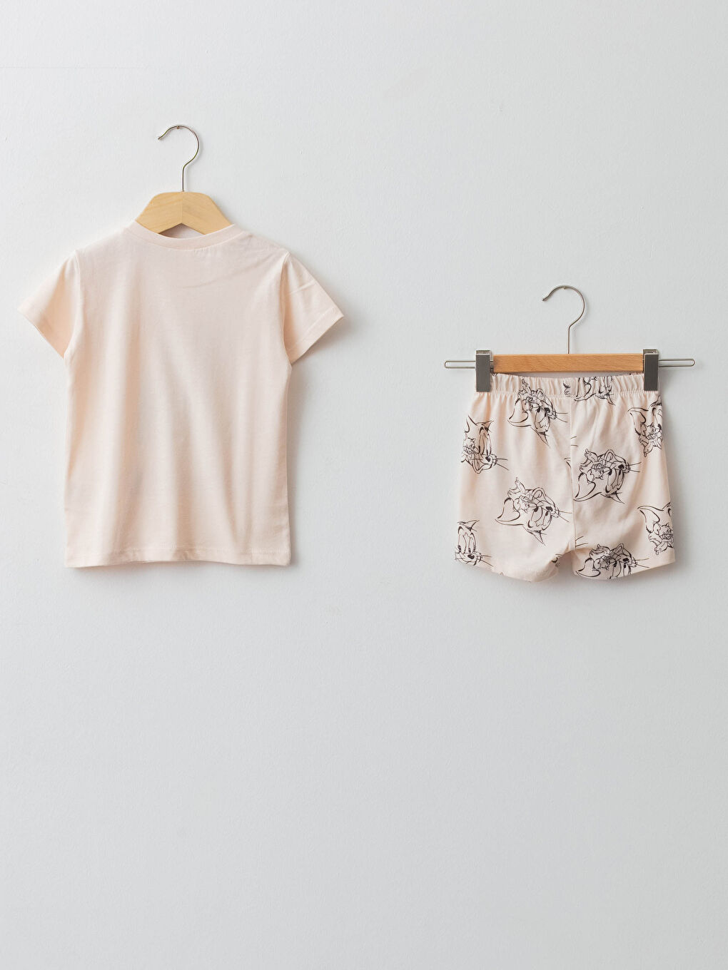 Ensemble De Pyjama Bébé Garçon En Coton Imprimé Tom Et Jerry À Manches Courtes Et Col Rond-1