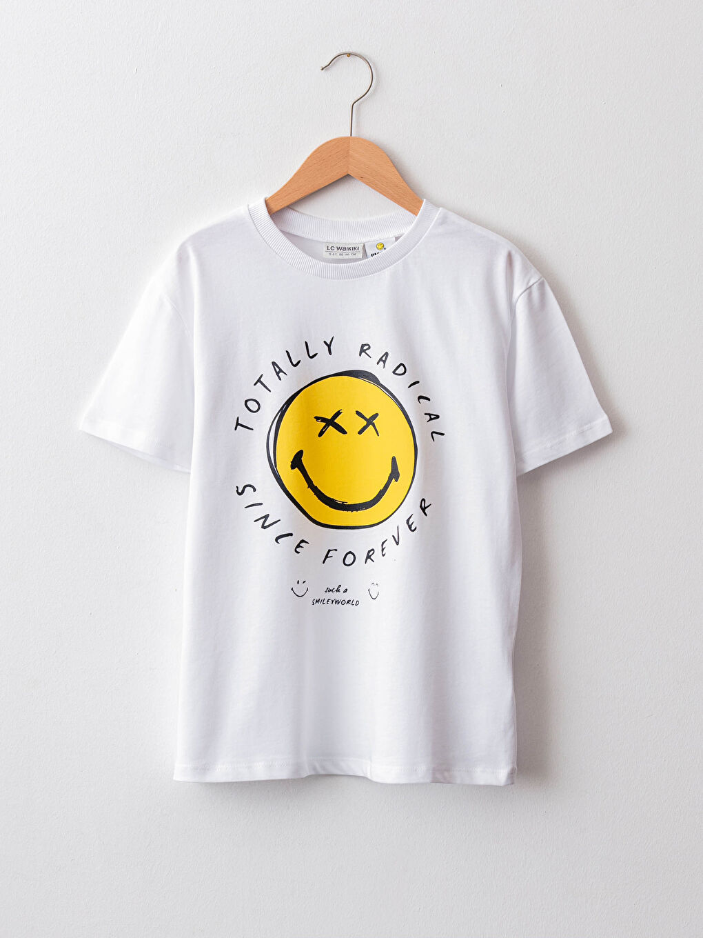 Crew Neck SmileyWorld Printed Short Sleeve Girls T-Shirt
