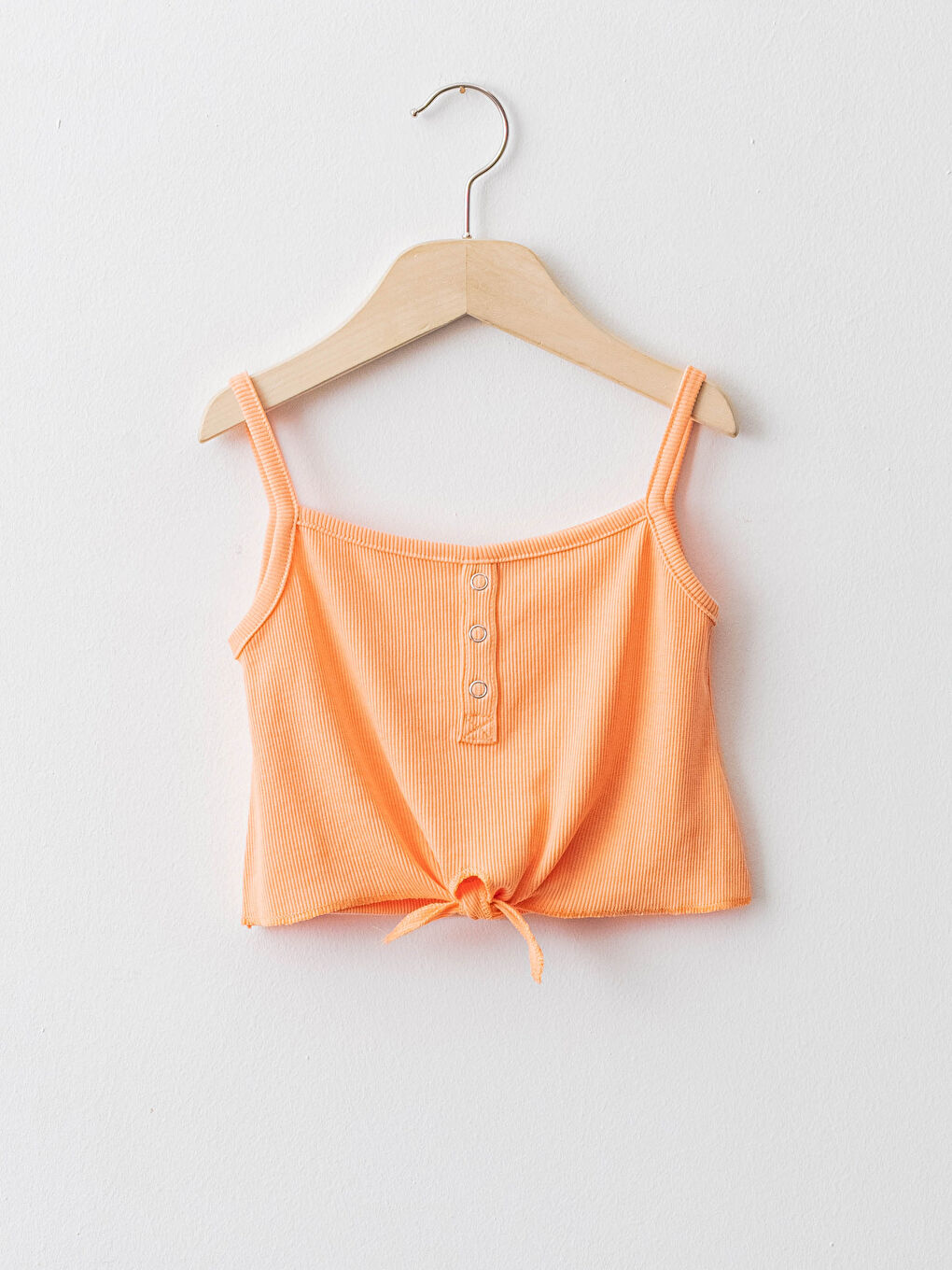 Square Collar Basic Strappy Girls' Tank Top
