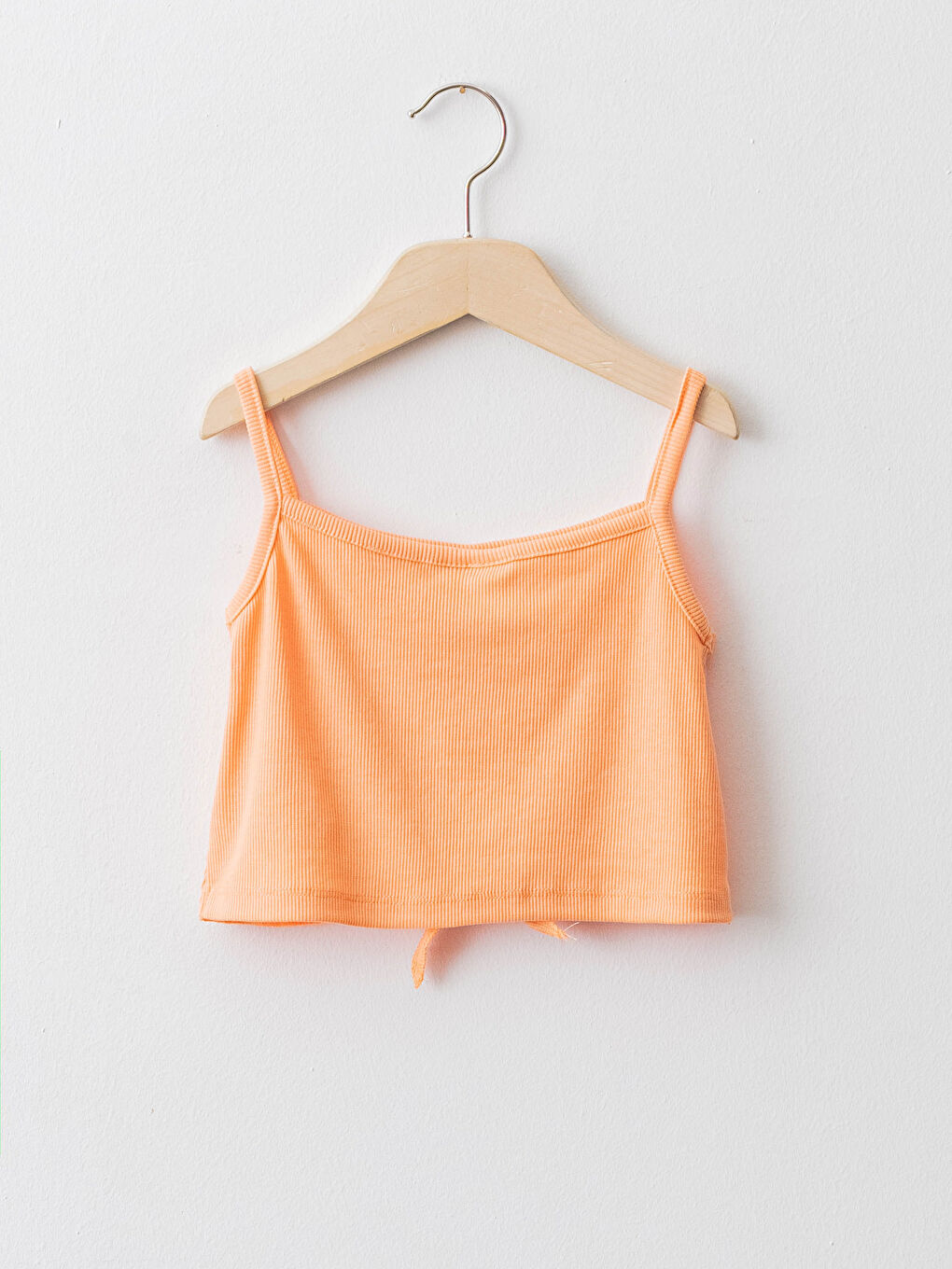 Square Collar Basic Strappy Girls' Tank Top-1