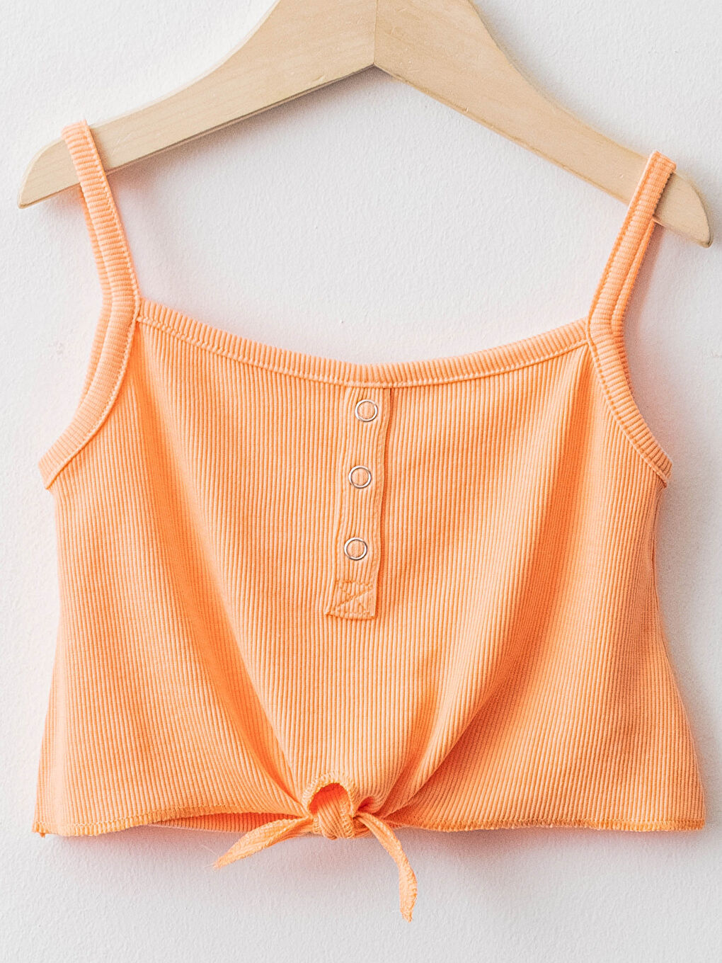 Square Collar Basic Strappy Girls' Tank Top-2