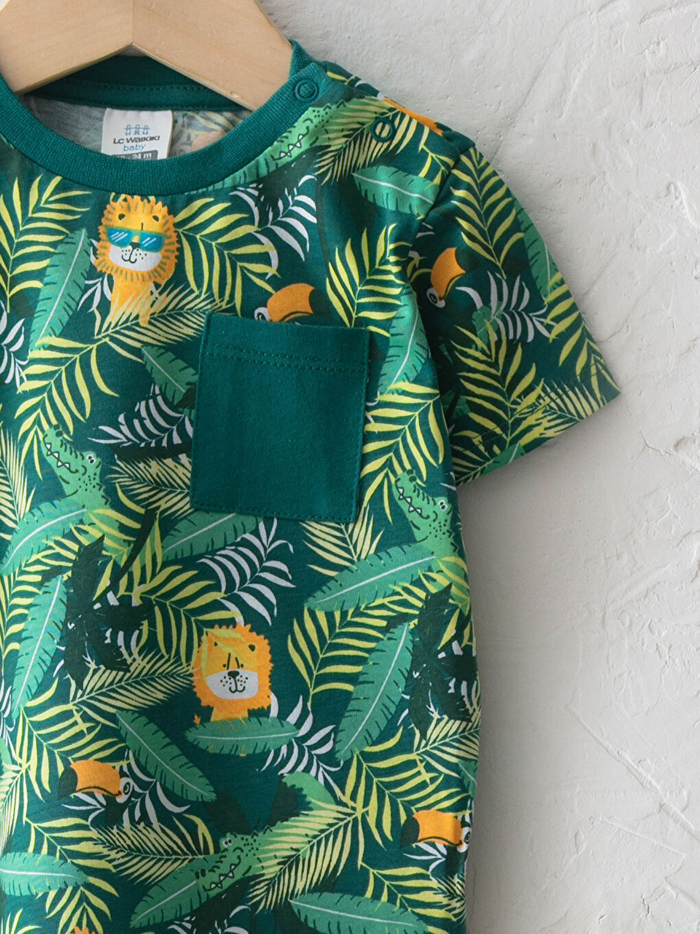 Crew Neck Short Sleeve Printed Baby Boy T-Shirt and Shorts 2 Pieces-2