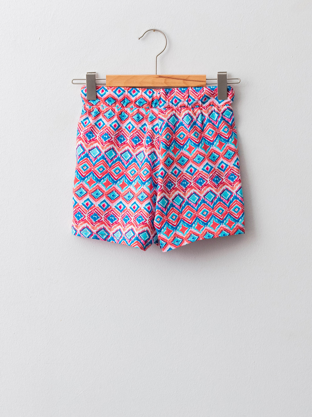 Elastic Waist Printed Girls' Shorts-1