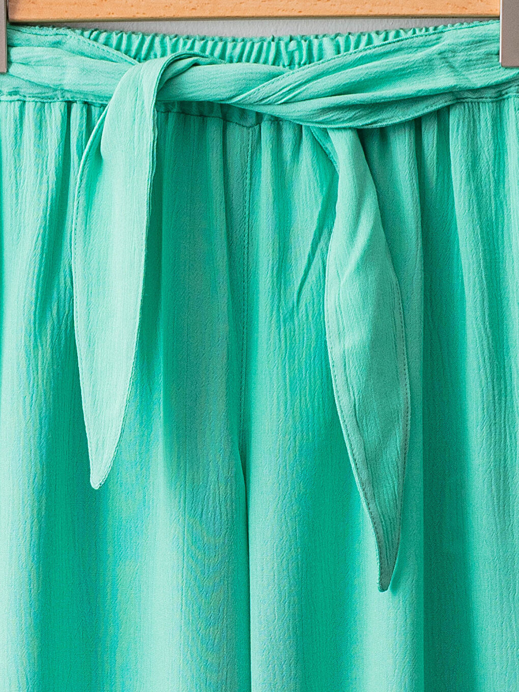 Basic Viscose Girl Trousers With Elastic Waistband-2