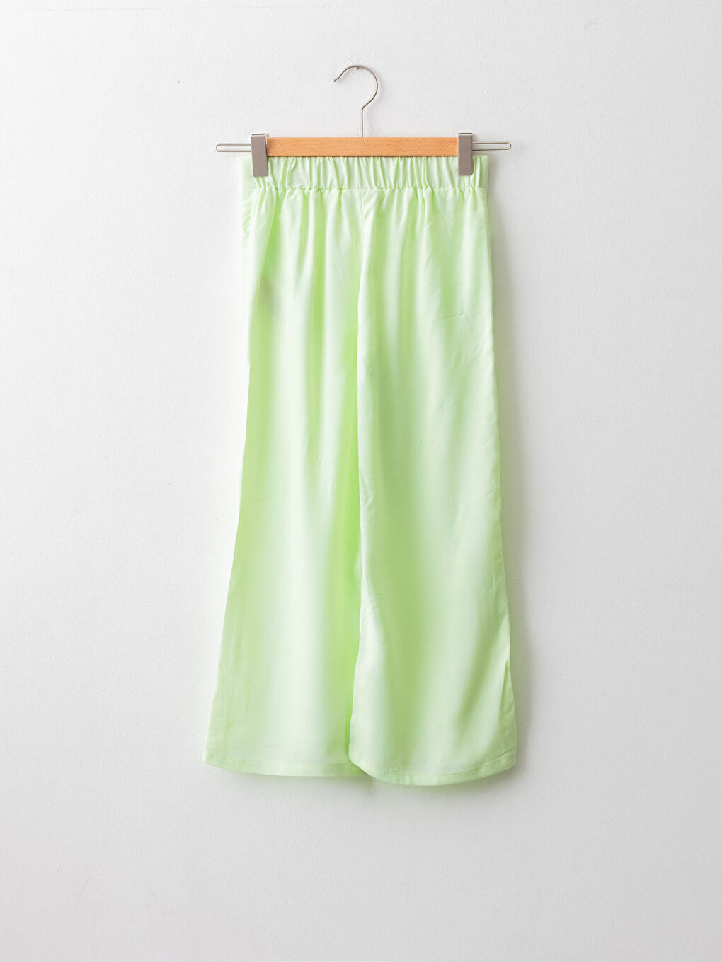 Basic Viscose Girl Trousers With Elastic Waistband-1