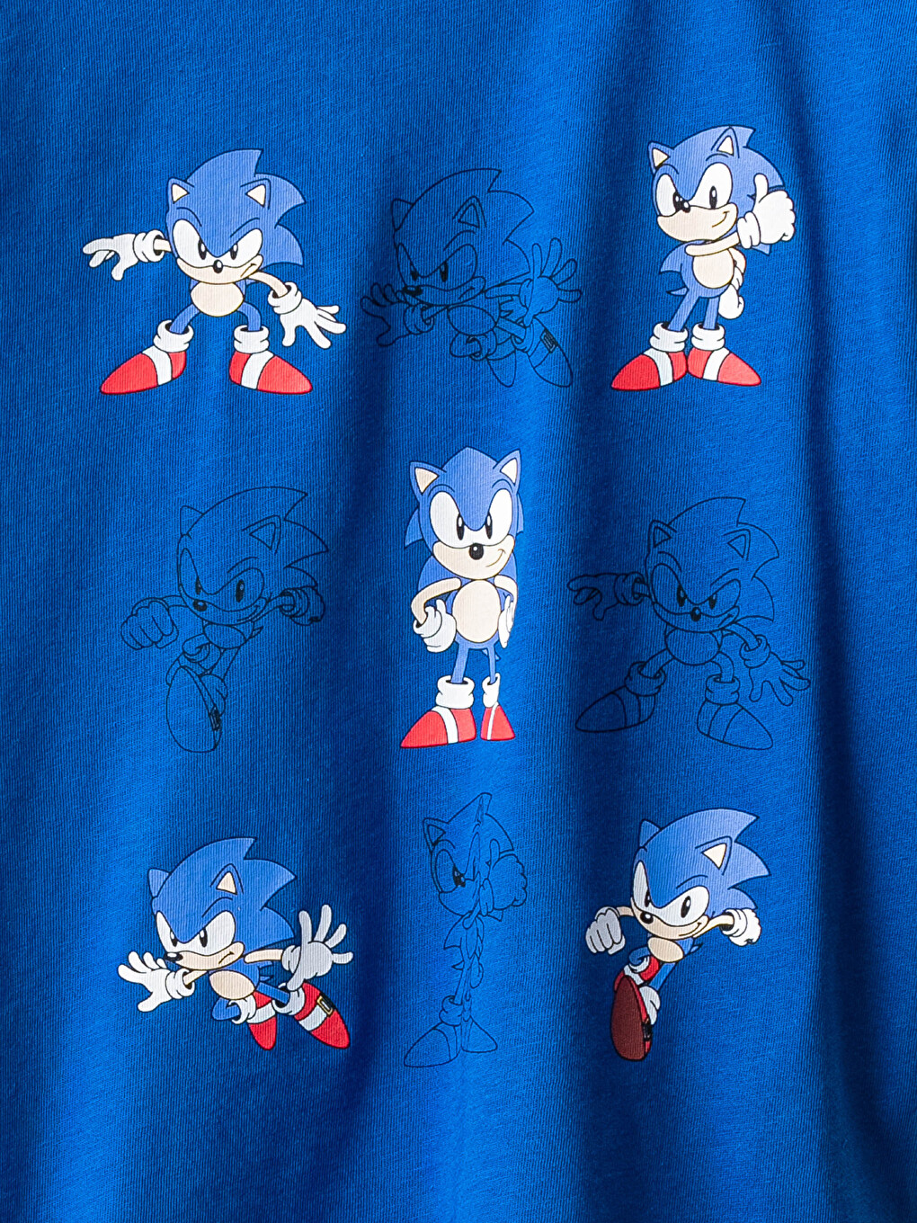 Тениска за момче с къс ръкав, принт Sonic the Hedgehog и кръгло деколте от памучен джърси-2