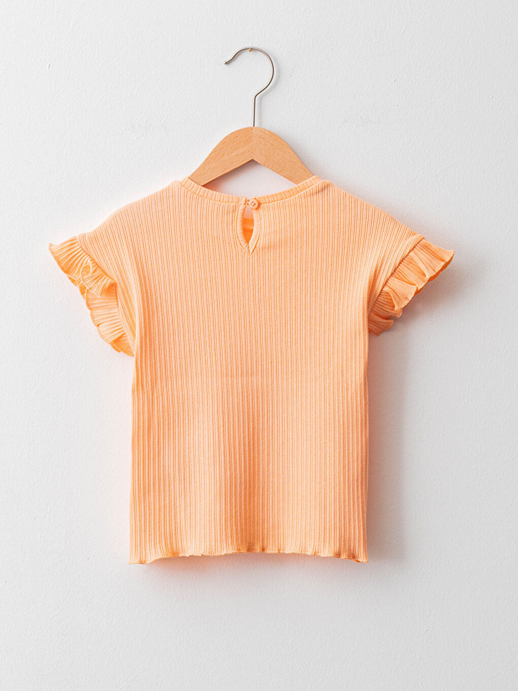 Crew Neck Short Sleeve Embroidered Baby Girls' T-Shirt-1