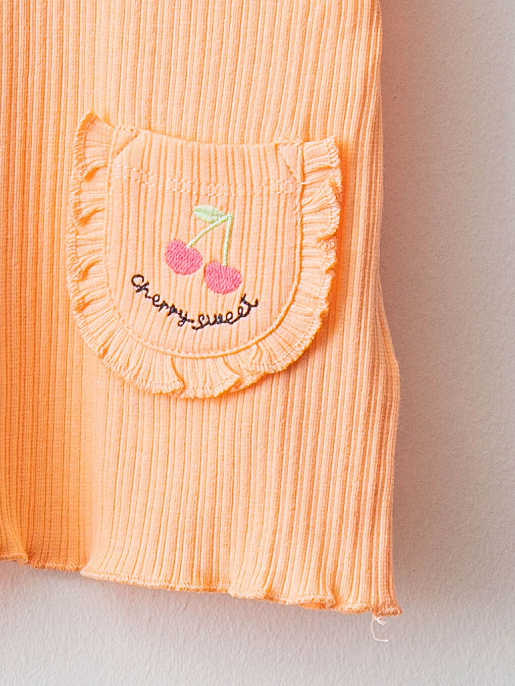 Crew Neck Short Sleeve Embroidered Baby Girls' T-Shirt-2