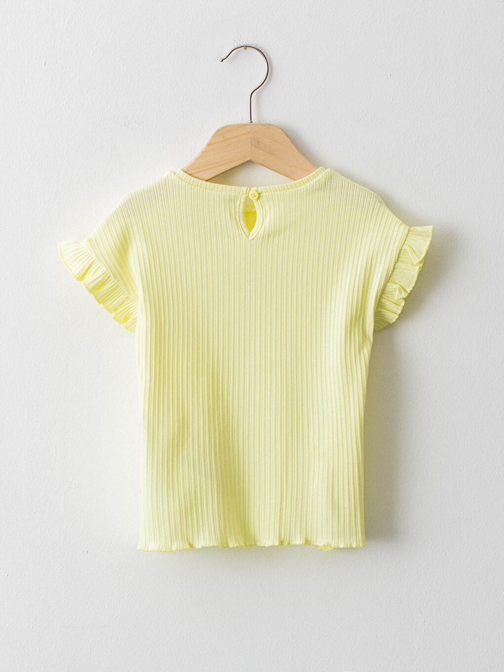 Crew Neck Short Sleeve Embroidered Baby Girls' T-Shirt-1