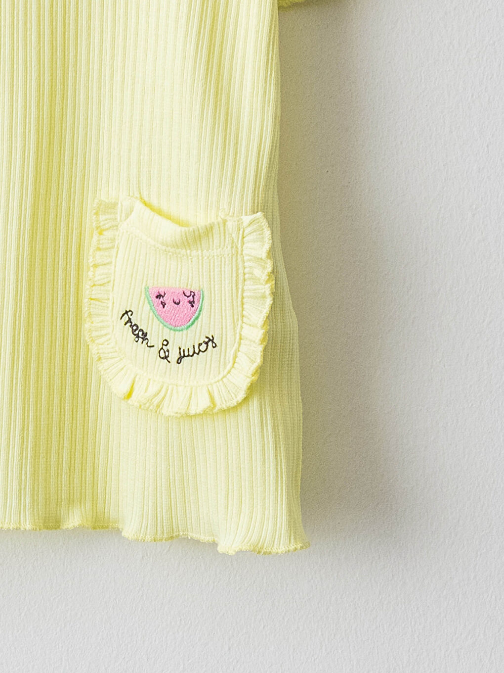 Crew Neck Short Sleeve Embroidered Baby Girls' T-Shirt-2