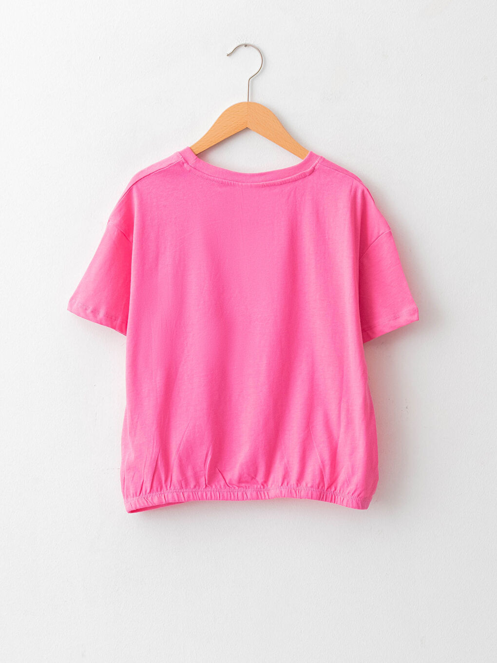 Crew Neck Printed Short Sleeve Girls' T-Shirt-1