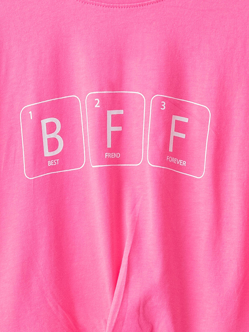 Crew Neck Printed Short Sleeve Girls' T-Shirt-2