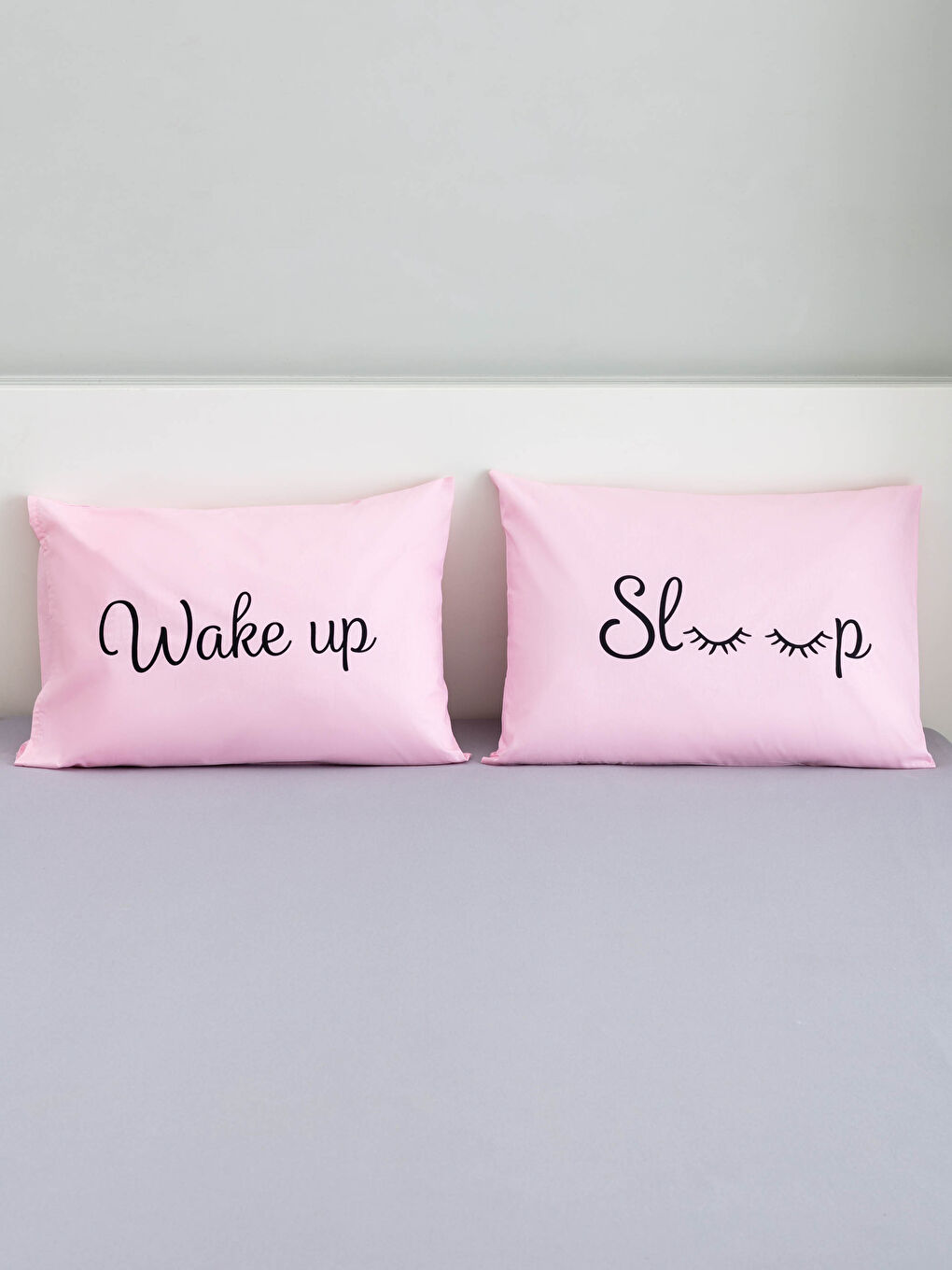 Taie d'oreiller tissée imprimée avec slogan 2 pièces 50x70 cm-1