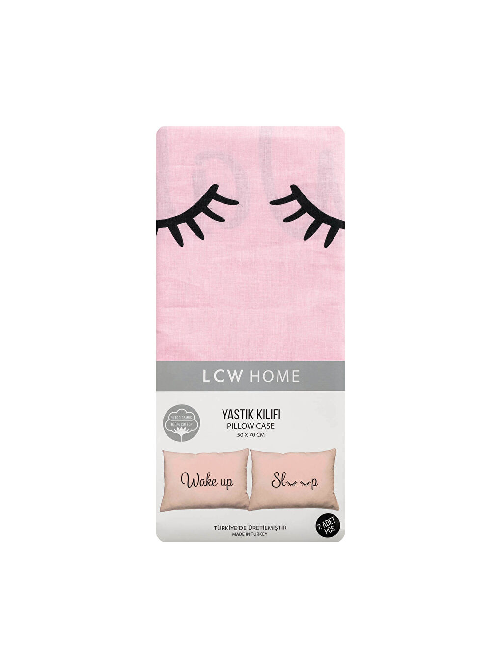 Taie d'oreiller tissée imprimée avec slogan 2 pièces 50x70 cm-3