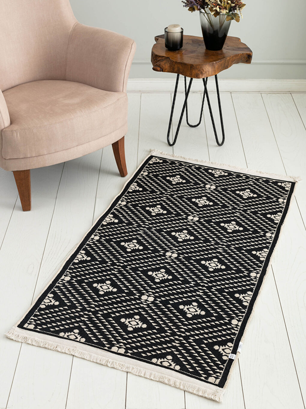 LCW HOME Fringe Detailed Patterned Jacquard Carpet 80x150 Cm -S1HK97Z8-TDV
