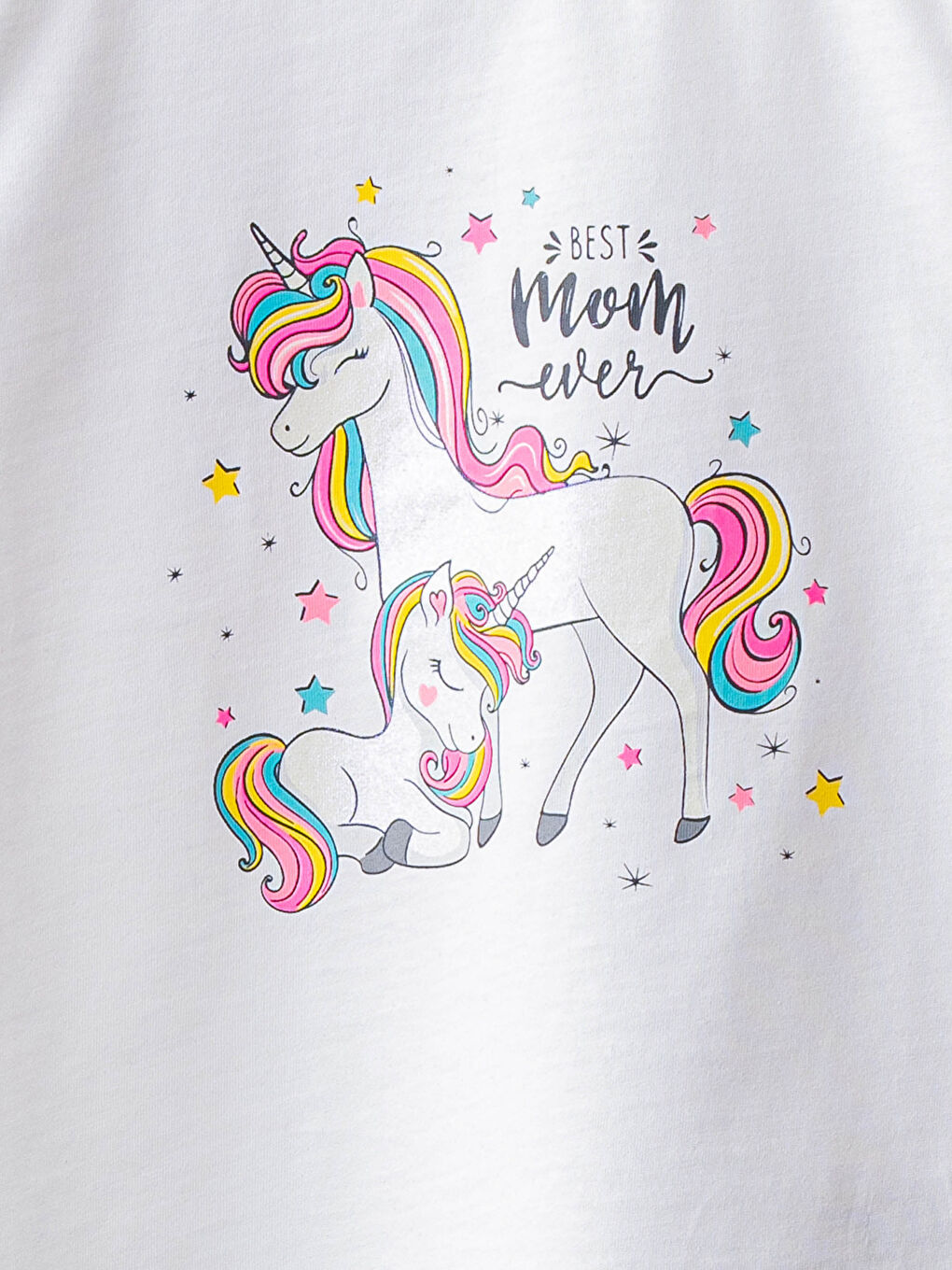 Crew Neck Printed Short Sleeve Girls' T-Shirt-2