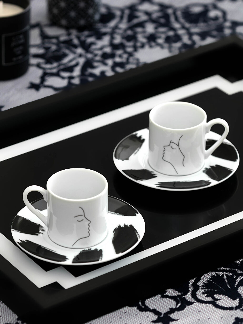 Printed Porcelain Coffee Cup with 2-1