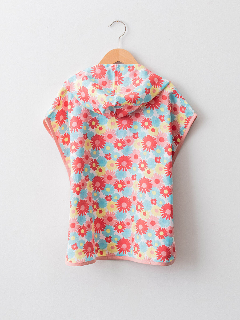 Kapuzen-Poncho für Babymädchen aus bedruckter Baumwolle-1