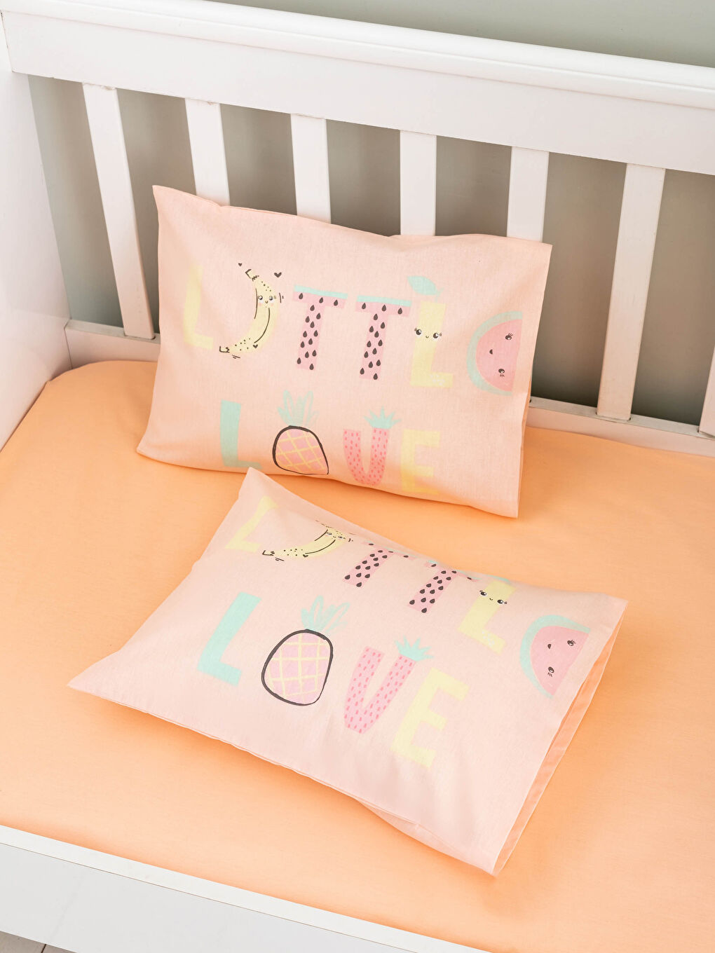 Taie d'oreiller tissée imprimée pour bébé fille 35x45 cm-1