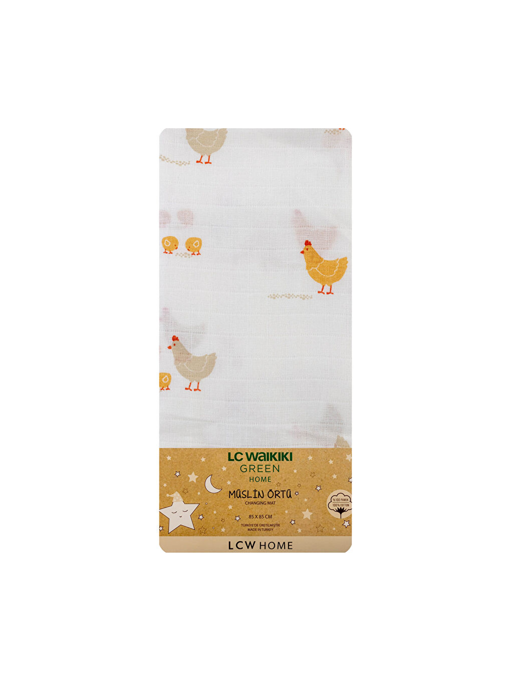 Karışık Baskılı Kız Bebek Müslin Battaniye 85x85 cm-3