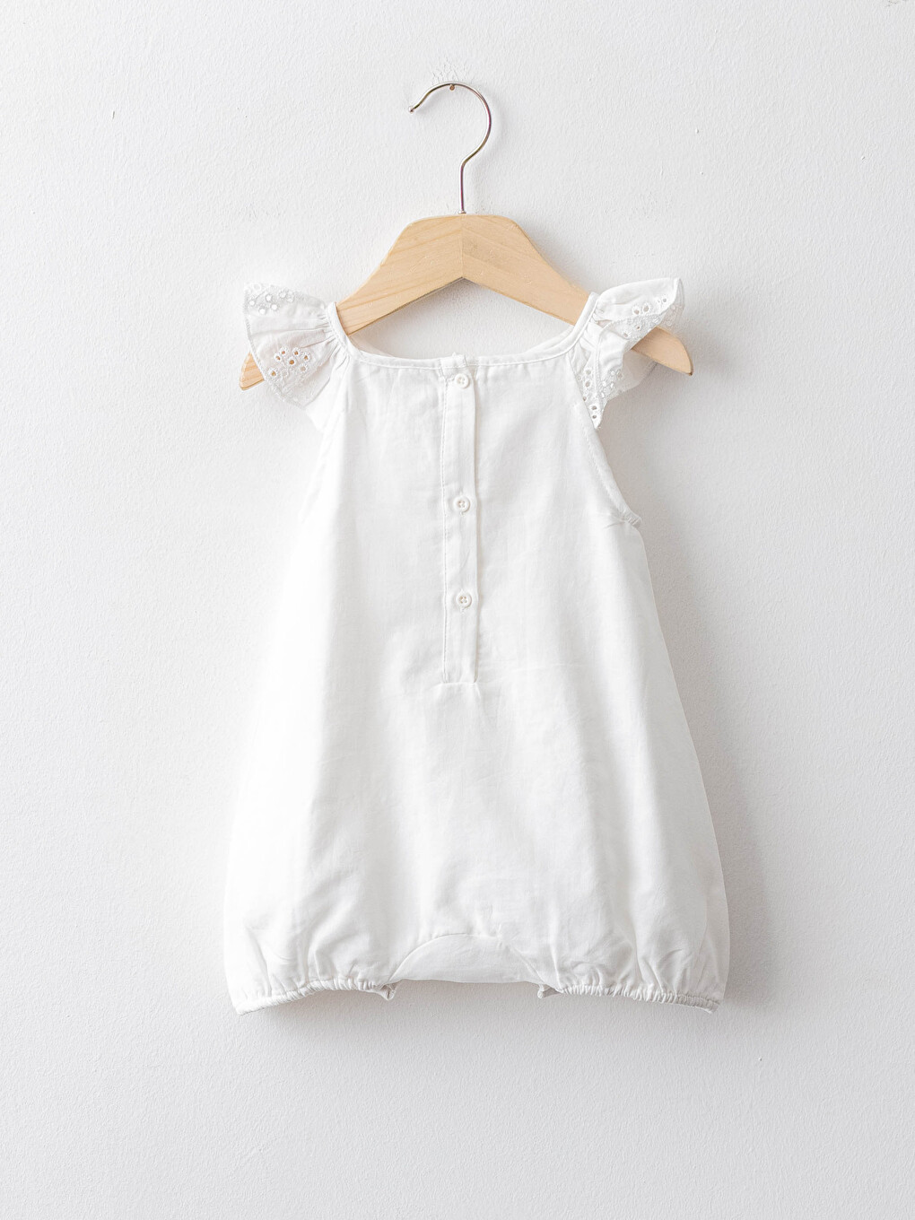 Crew Neck Short Sleeve Patterned Baby Girl Exclusive Jumpsuit-1