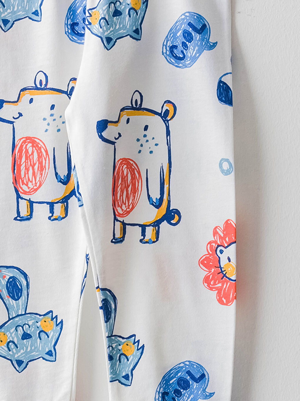 Sarı Beli Lastikli Pamuklu Erkek Bebek Jogger Eşofman Altı 3'lü-2