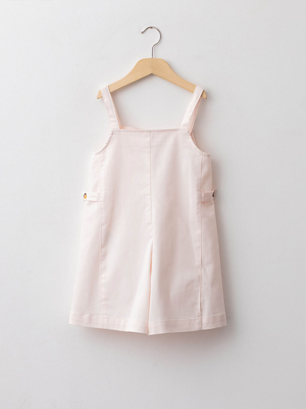 بذلة البنات بحمالات ياقة مربعة بسيطة مبرد-1