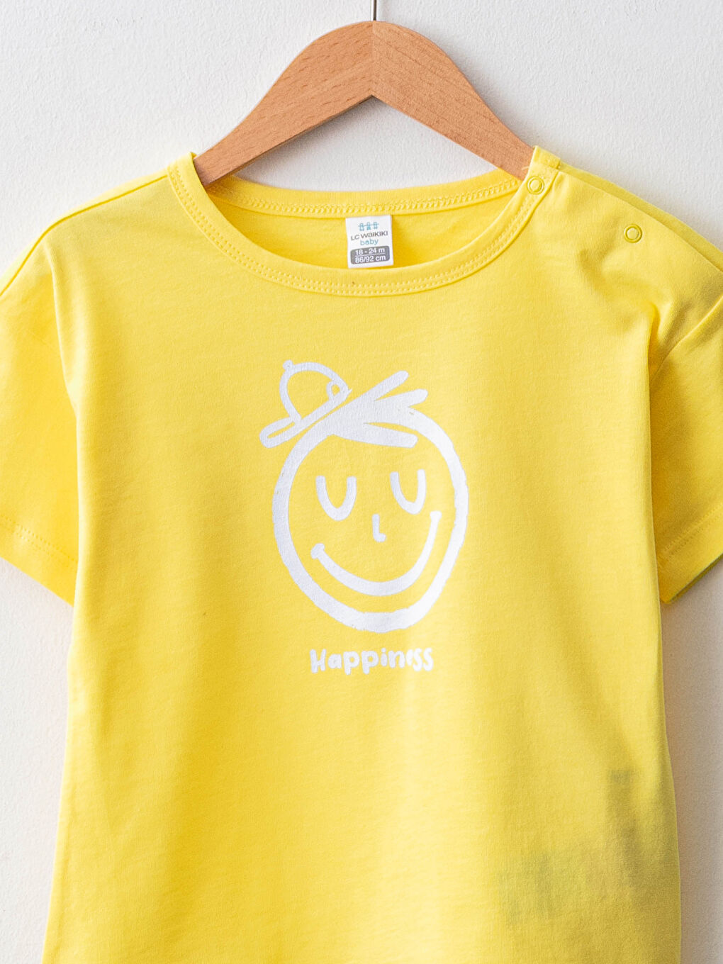 Sarı Bisiklet Yaka Kısa Kollu Erkek Bebek Tişört ve Jean Şort 2'li Takım-2