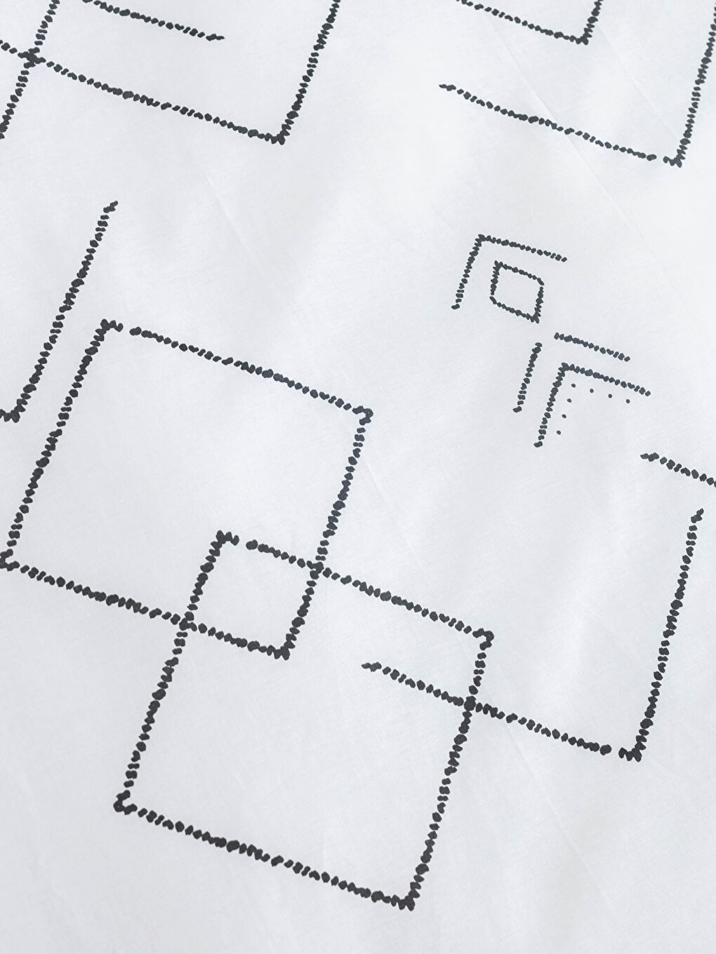 Siyah Çift Kişilik Desenli Dokuma Nevresim Takımı-4