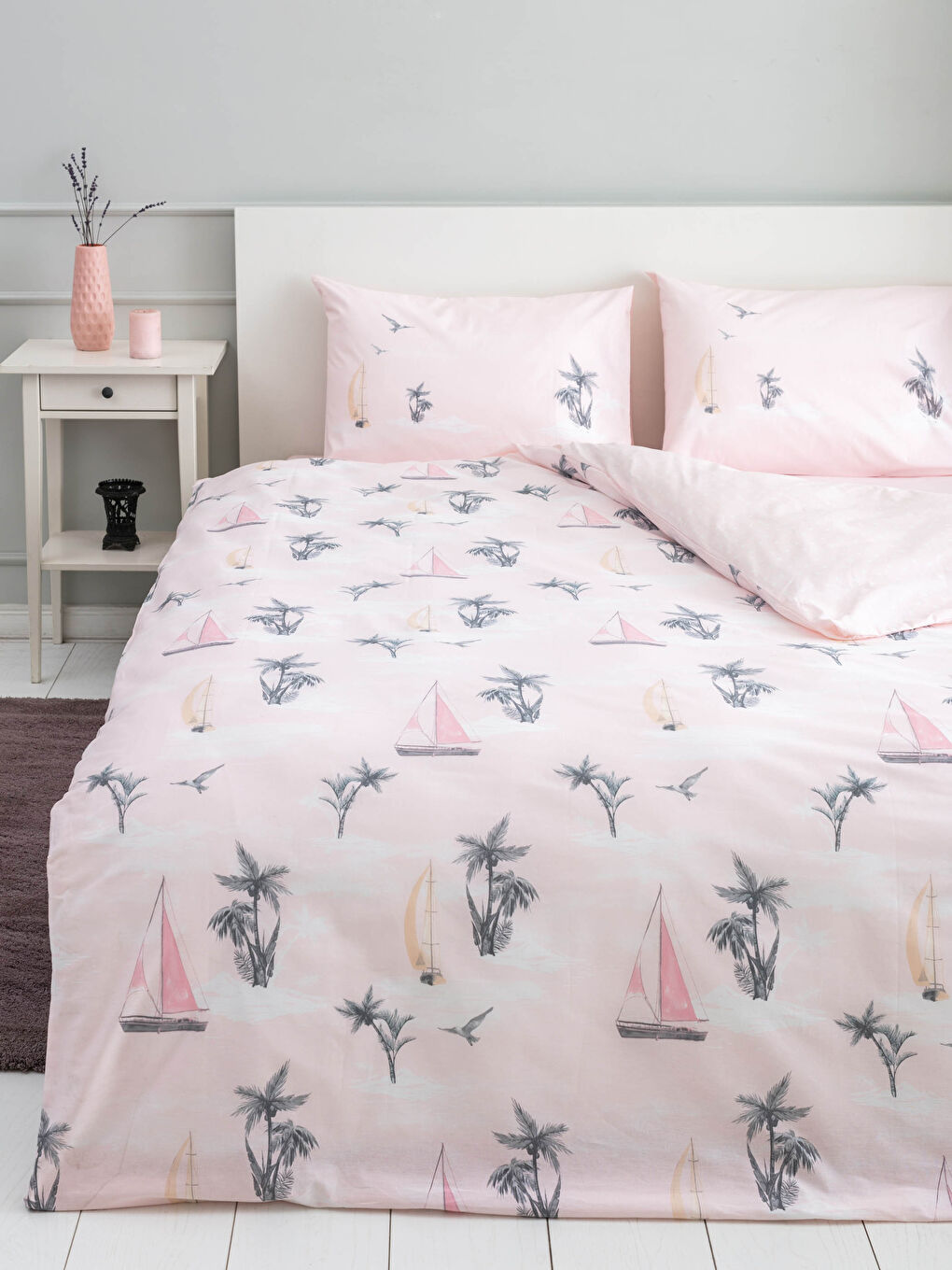 Parure De Housse De Couette Double Tissée À Motif Double Face