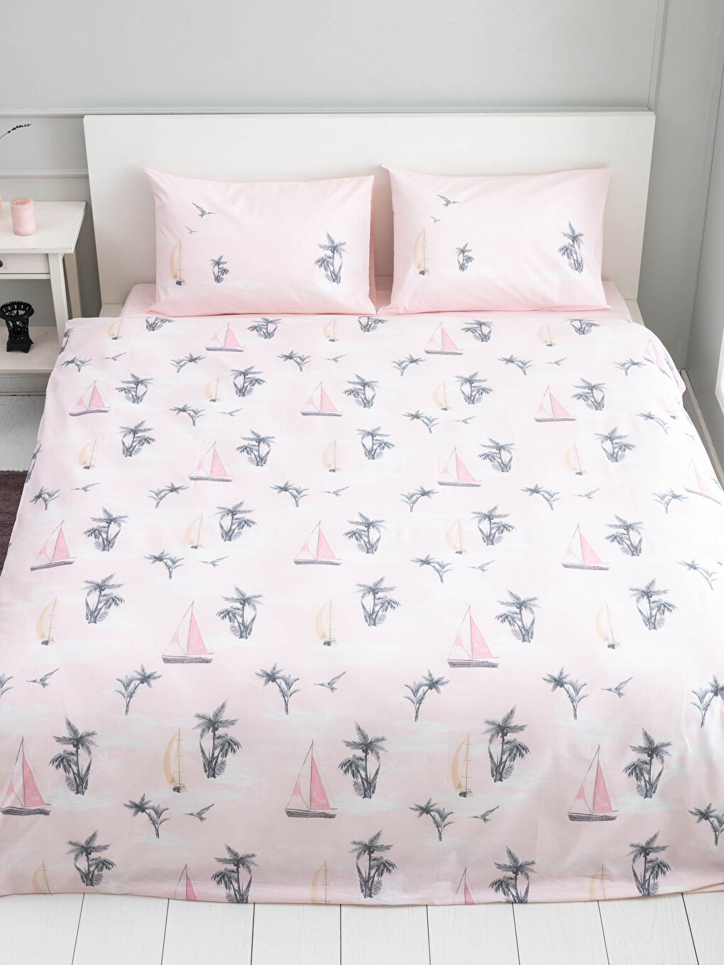 Parure De Housse De Couette Double Tissée À Motif Double Face-3