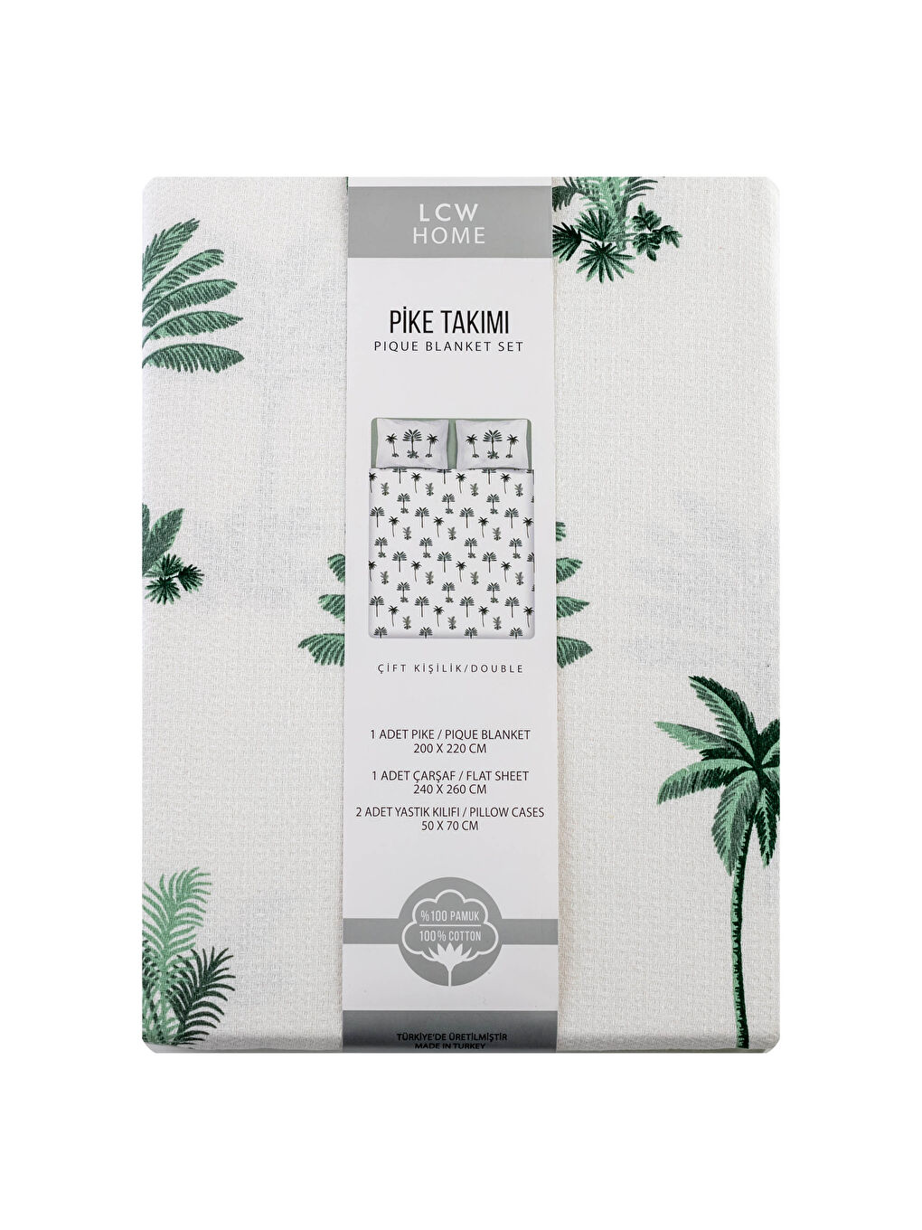 LCW HOME Çift Kişilik Baskılı Pike Takımı -S1IM55Z8-F9C