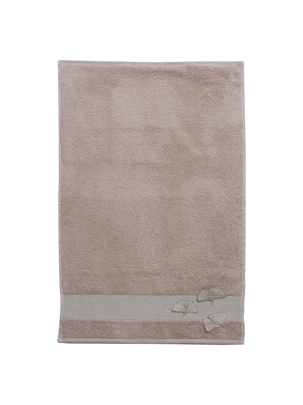 Bej Çiçek Nakışlı Yüz Havlusu 50x80 cm-2