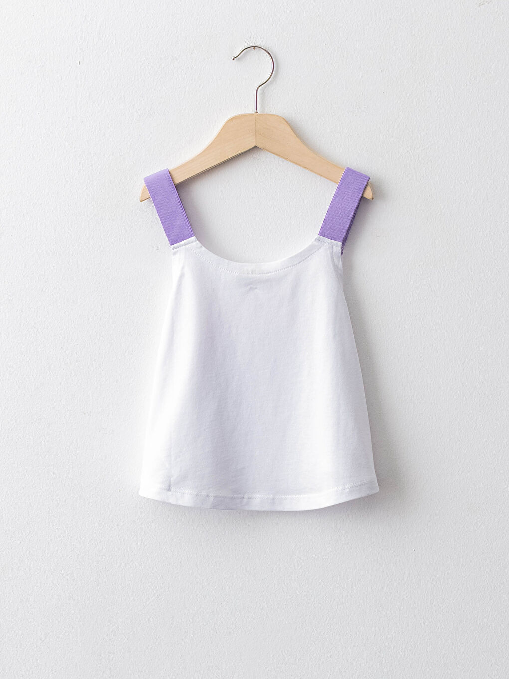 قميص داخلي بناتي مطبوع بحمالة قطن-1