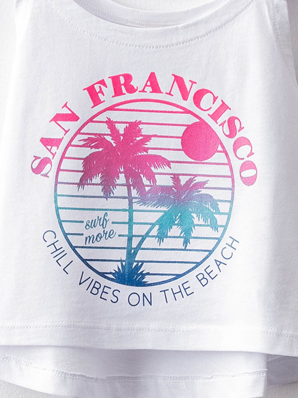 قميص داخلي بناتي مطبوع بحمالة قطن-2