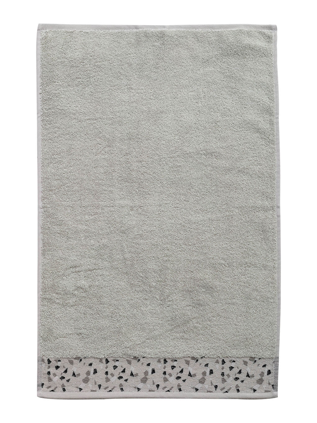 Gri Renkli Nakış Detaylı Yüz Havlusu 50x80 cm-2